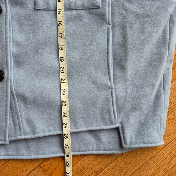 WynneCollection Layers Melton Unstructured Jacket Periwinkle Blue Large - Picture 14 of 15